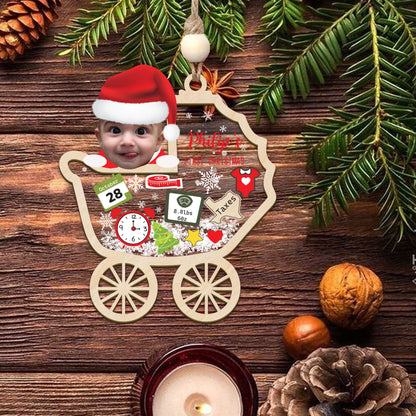 Personalized Photo Baby First Christmas Ornament, Custom Photo Baby Ornament, Custom Baby Face Ornament, Photo Baby Christmas Ornament, 2024 Xmas Gift