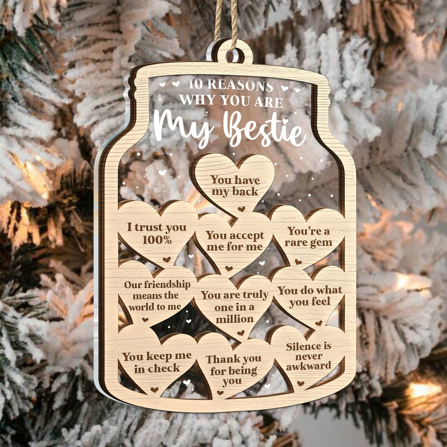 Christmas Reasons You Are My Besties - Gift For Besties - Personalized 2-Layered Mix Ornament