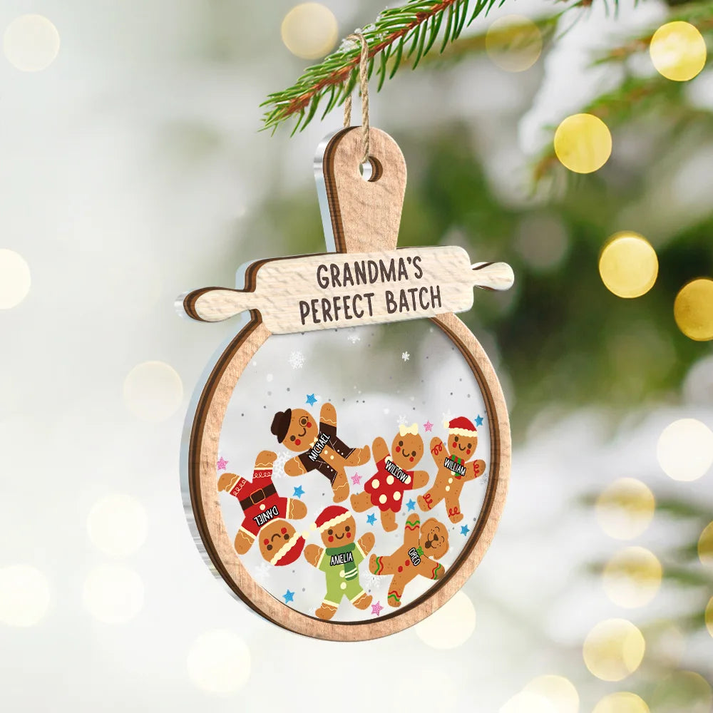 Christmas Grandma Cookies - Personalized 2-Layered Mix Ornament