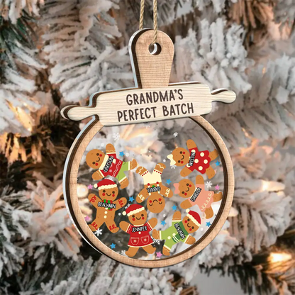 Christmas Grandma Cookies - Personalized 2-Layered Mix Ornament