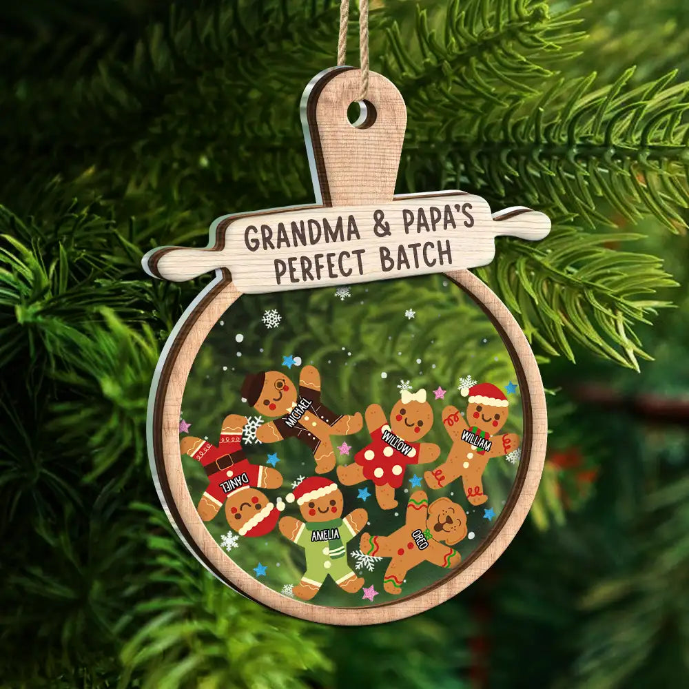 Christmas Grandma Cookies - Personalized 2-Layered Mix Ornament