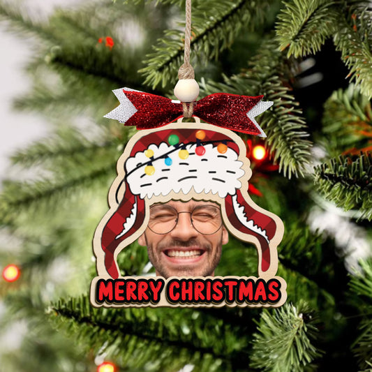 Custom Christmas Hat Face Ornament